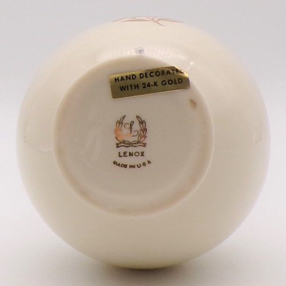 Vintage Lenox Rose Cream and Gold Vase - Picture 10 of 12